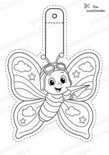 Schmetterling – Fensterdeko – Basteln – Ausmalbild – Ausschneiden – 15 Vorlagen – Materialseite 16