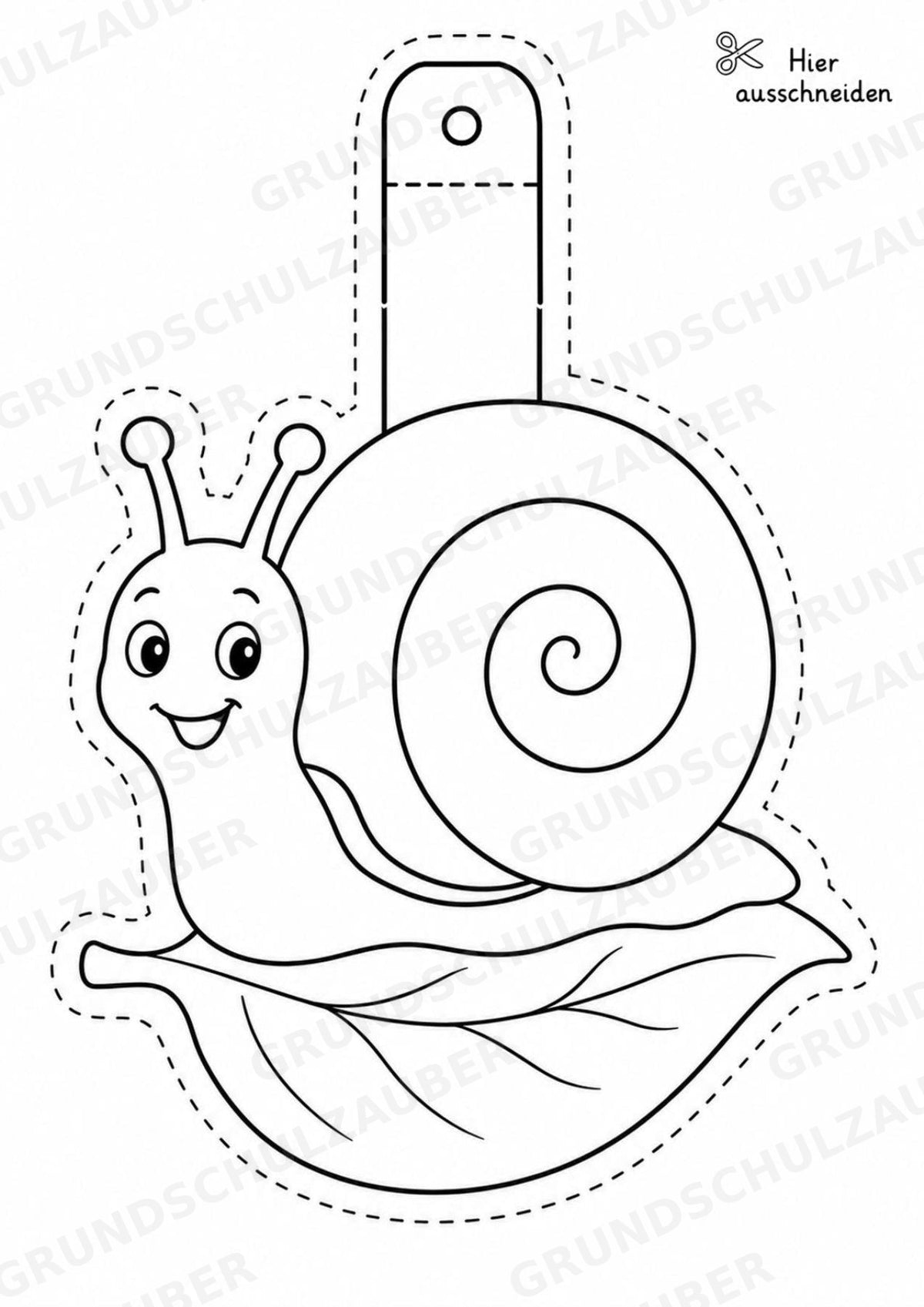 Schnecke – Fensterdeko – Basteln – Ausmalbild – Ausschneiden – 15 Vorlagen – Materialseite 2