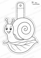 Schnecke – Fensterdeko – Basteln – Ausmalbild – Ausschneiden – 15 Vorlagen – Materialseite 2