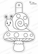 Schnecke – Fensterdeko – Basteln – Ausmalbild – Ausschneiden – 15 Vorlagen – Materialseite 3