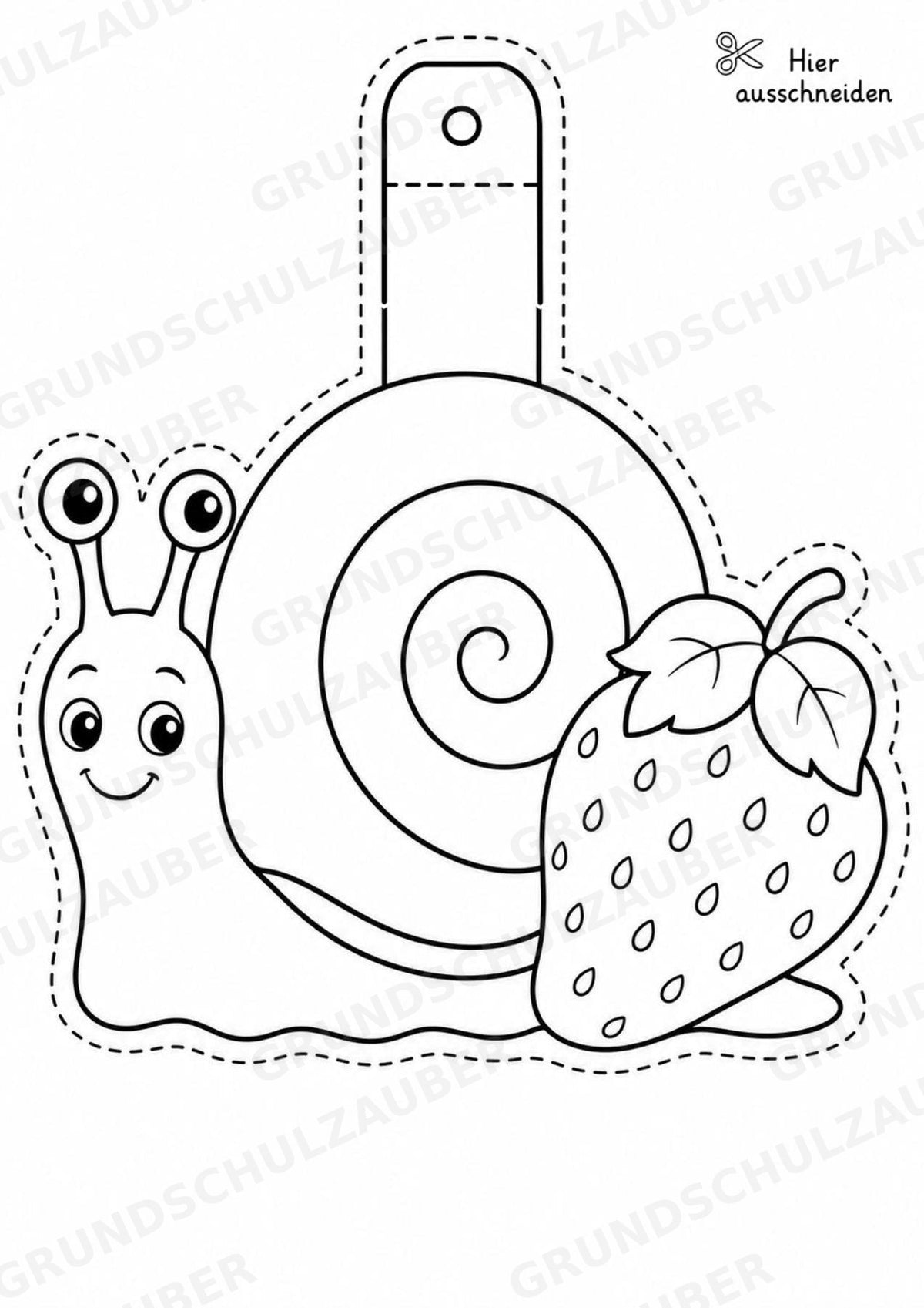 Schnecke – Fensterdeko – Basteln – Ausmalbild – Ausschneiden – 15 Vorlagen – Materialseite 6