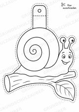 Schnecke – Fensterdeko – Basteln – Ausmalbild – Ausschneiden – 15 Vorlagen – Materialseite 7