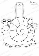 Schnecke – Fensterdeko – Basteln – Ausmalbild – Ausschneiden – 15 Vorlagen – Materialseite 8