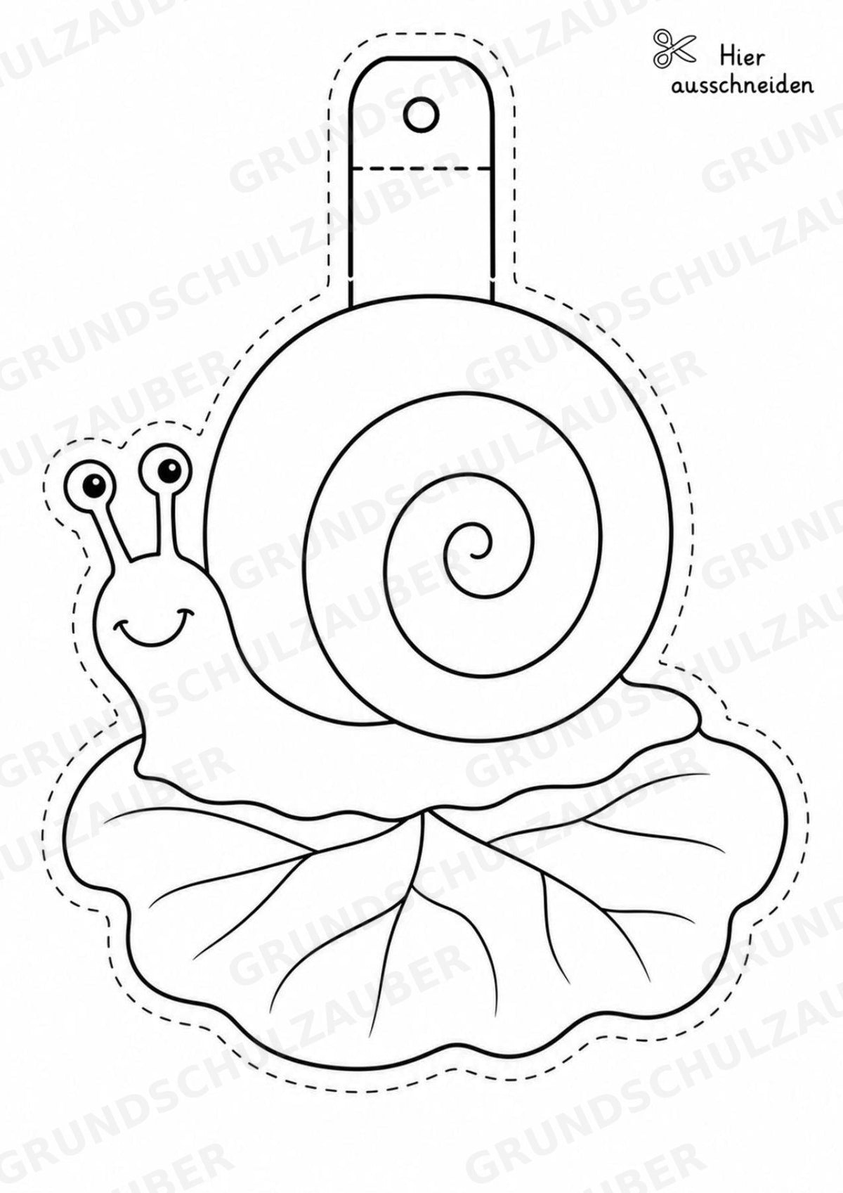 Schnecke – Fensterdeko – Basteln – Ausmalbild – Ausschneiden – 15 Vorlagen – Materialseite 9