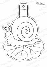 Schnecke – Fensterdeko – Basteln – Ausmalbild – Ausschneiden – 15 Vorlagen – Materialseite 9