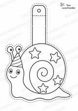 Schnecke – Fensterdeko – Basteln – Ausmalbild – Ausschneiden – 15 Vorlagen – Materialseite 10