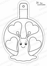 Schnecke – Fensterdeko – Basteln – Ausmalbild – Ausschneiden – 15 Vorlagen – Materialseite 14