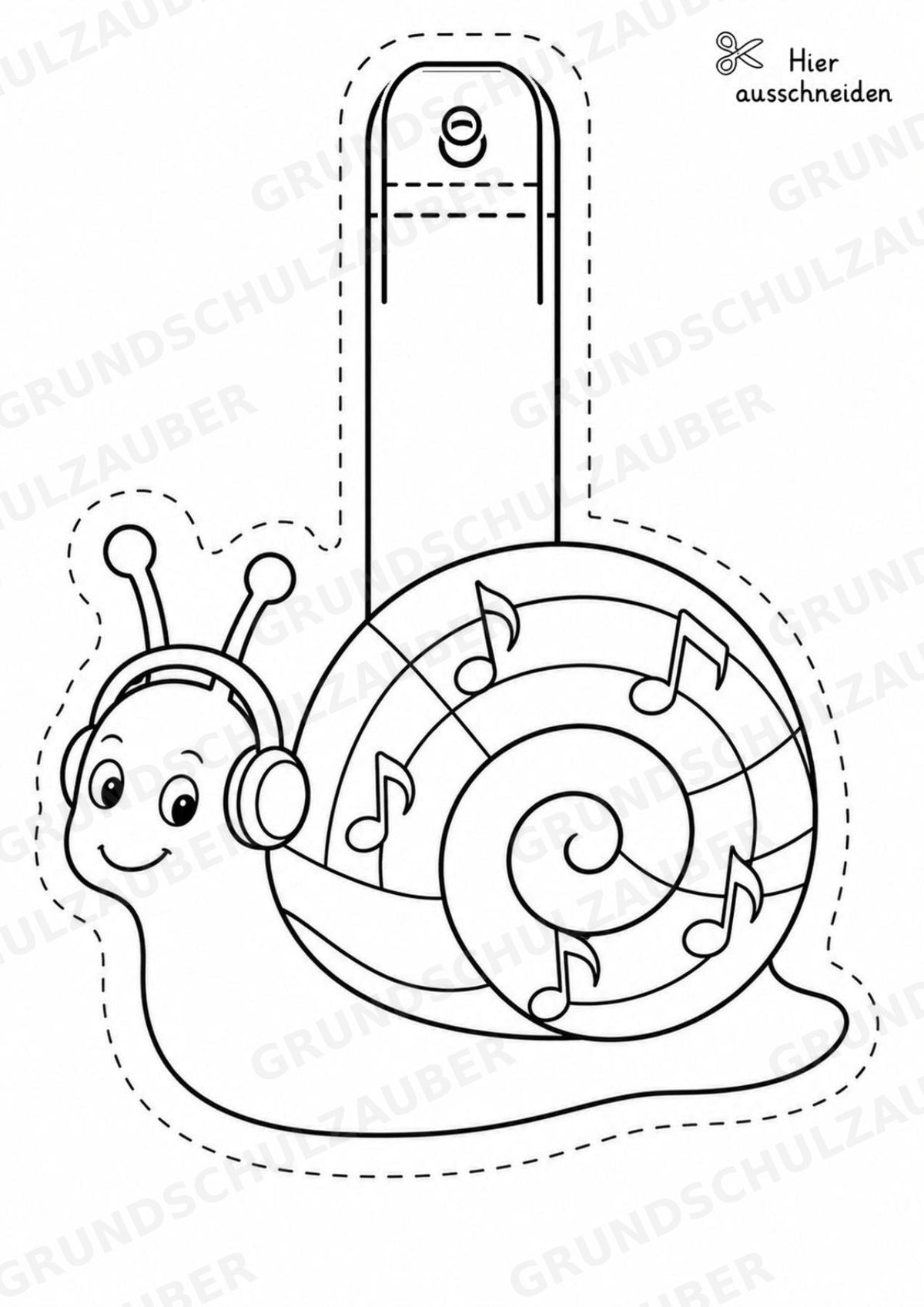Schnecke – Fensterdeko – Basteln – Ausmalbild – Ausschneiden – 15 Vorlagen – Materialseite 15