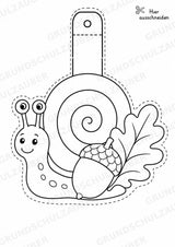 Schnecke – Fensterdeko – Basteln – Ausmalbild – Ausschneiden – 15 Vorlagen – Materialseite 16