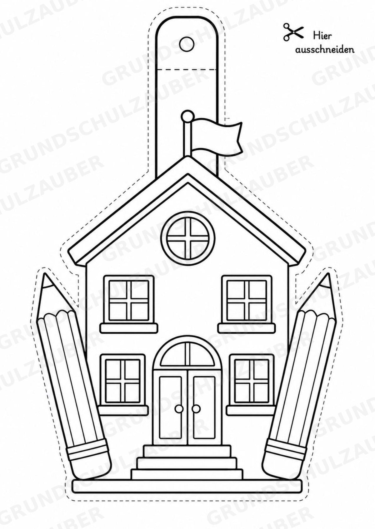 Schulstart und Einschulung – Fensterdeko – Basteln – Ausmalbild – Ausschneiden – 15 Vorlagen – Materialseite 10