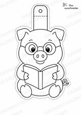 Schwein – Fensterdeko – Basteln – Ausmalbild – Ausschneiden – 15 Vorlagen – Materialseite 4