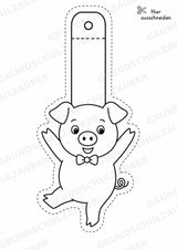 Schwein – Fensterdeko – Basteln – Ausmalbild – Ausschneiden – 15 Vorlagen – Materialseite 5