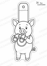 Schwein – Fensterdeko – Basteln – Ausmalbild – Ausschneiden – 15 Vorlagen – Materialseite 15