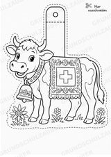 Schweiz – Fensterdeko – Basteln – Ausmalbild – Ausschneiden – 15 Vorlagen – Materialseite 6