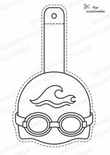 Schwimmen – Fensterdeko – Basteln – Ausmalbild – Ausschneiden – 15 Vorlagen – Materialseite 3