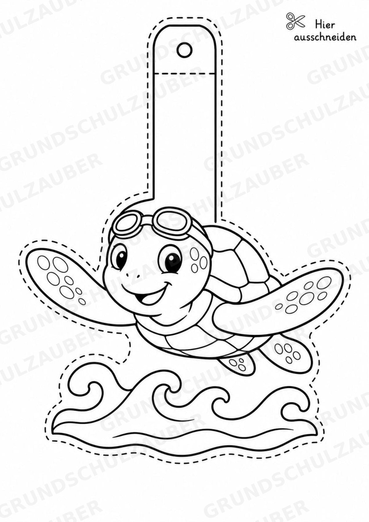 Schwimmen – Fensterdeko – Basteln – Ausmalbild – Ausschneiden – 15 Vorlagen – Materialseite 13