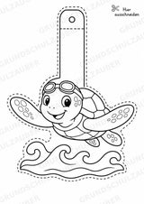 Schwimmen – Fensterdeko – Basteln – Ausmalbild – Ausschneiden – 15 Vorlagen – Materialseite 13