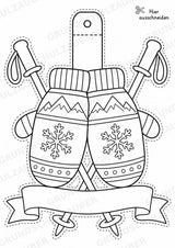 Skifahren – Fensterdeko – Basteln – Ausmalbild – Ausschneiden – 15 Vorlagen – Materialseite 15