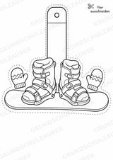 Snowboard – Fensterdeko – Basteln – Ausmalbild – Ausschneiden – 15 Vorlagen – Materialseite 10