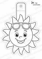 Sommer – Fensterdeko – Basteln – Ausmalbild – Ausschneiden – 15 Vorlagen – Materialseite 2