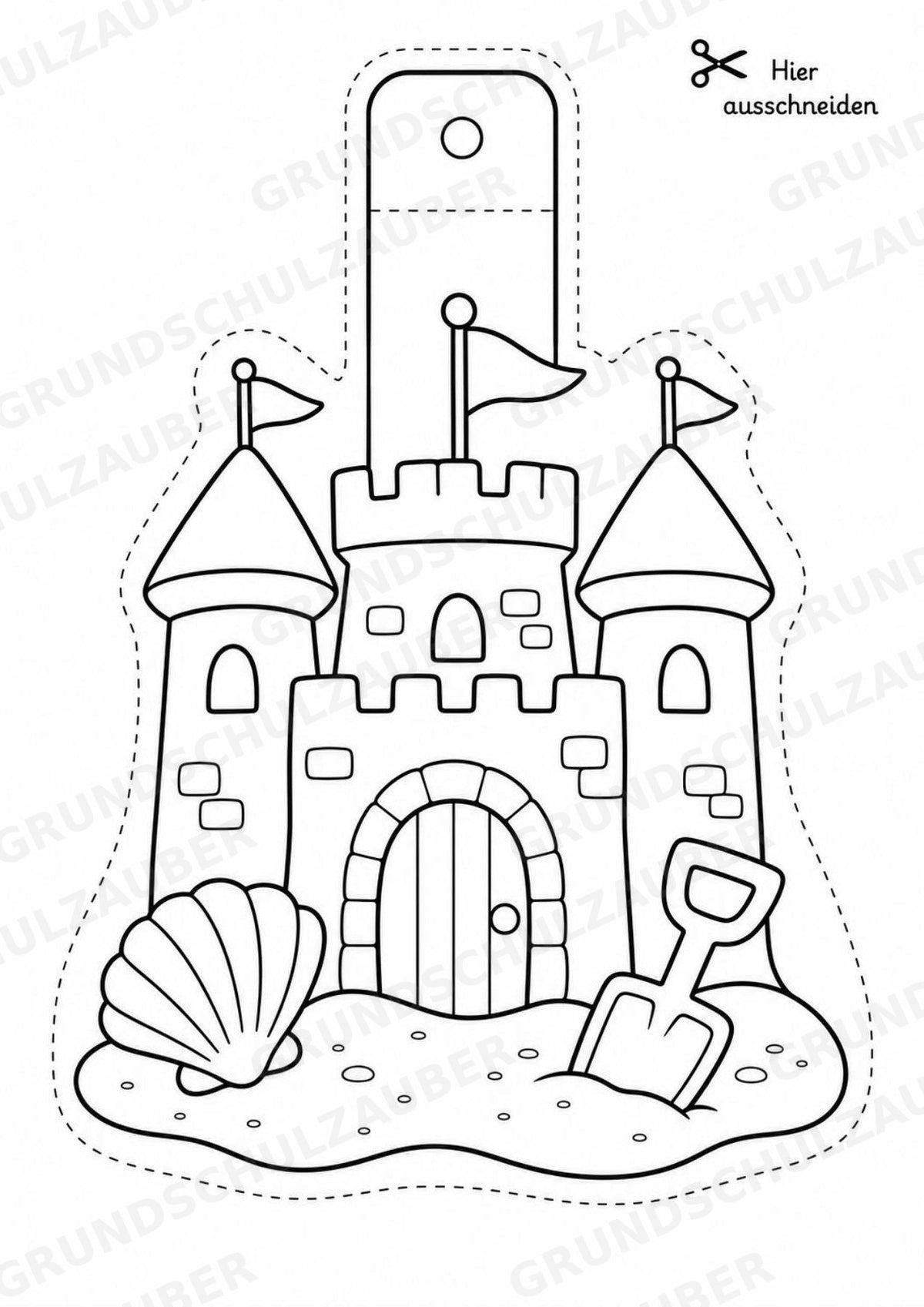 Sommer – Fensterdeko – Basteln – Ausmalbild – Ausschneiden – 15 Vorlagen – Materialseite 5
