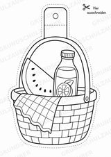 Sommer – Fensterdeko – Basteln – Ausmalbild – Ausschneiden – 15 Vorlagen – Materialseite 9