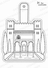 Spanien – Fensterdeko – Basteln – Ausmalbild – Ausschneiden – 15 Vorlagen – Materialseite 9