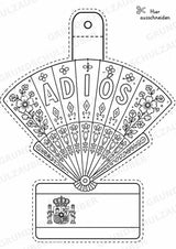 Spanien – Fensterdeko – Basteln – Ausmalbild – Ausschneiden – 15 Vorlagen – Materialseite 15