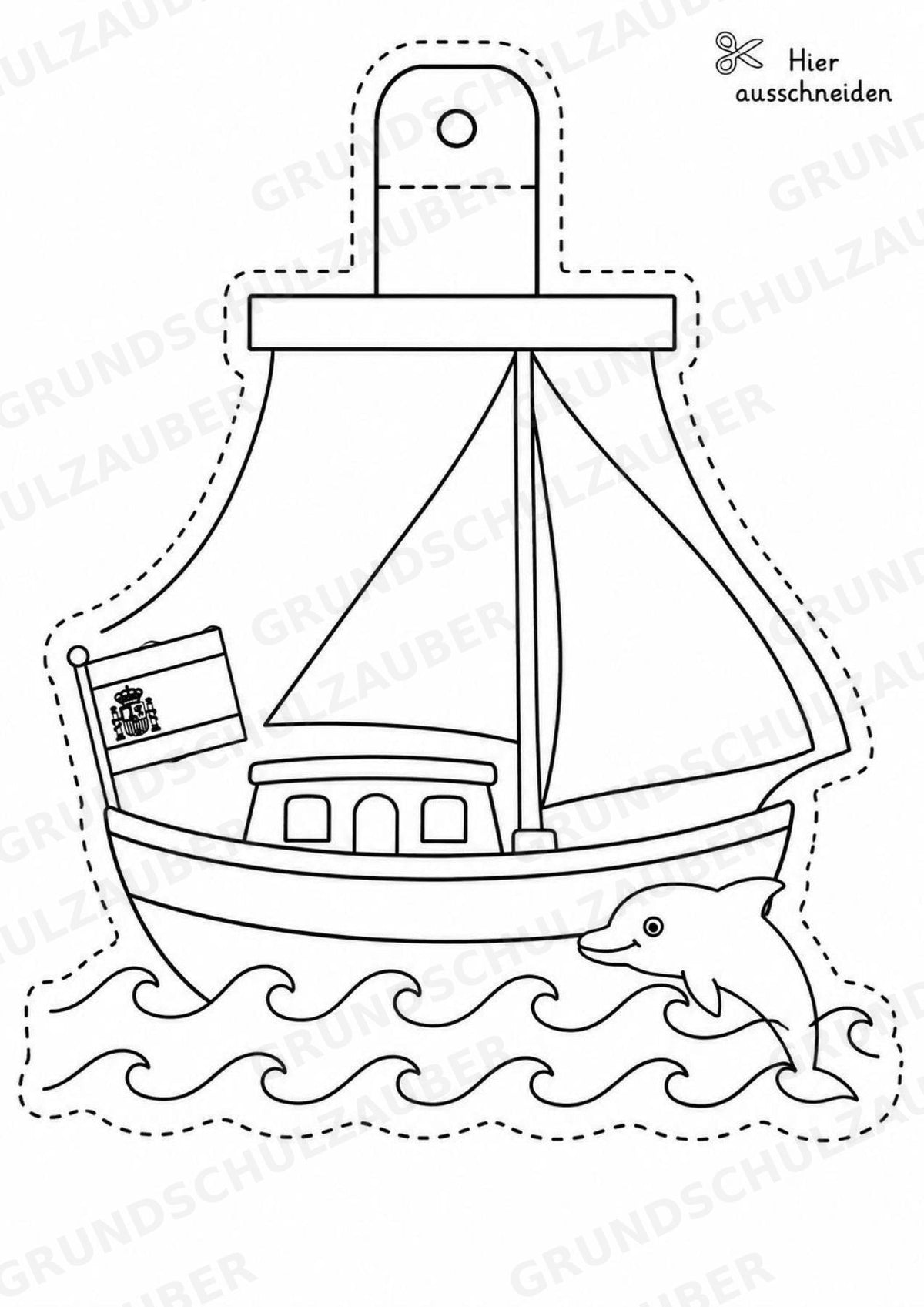 Spanien – Fensterdeko – Basteln – Ausmalbild – Ausschneiden – 15 Vorlagen – Materialseite 16