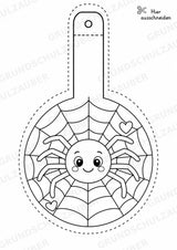Spinnen – Fensterdeko – Basteln – Ausmalbild – Ausschneiden – 15 Vorlagen – Materialseite 2