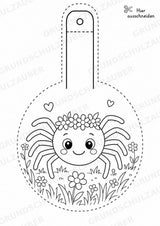 Spinnen – Fensterdeko – Basteln – Ausmalbild – Ausschneiden – 15 Vorlagen – Materialseite 11