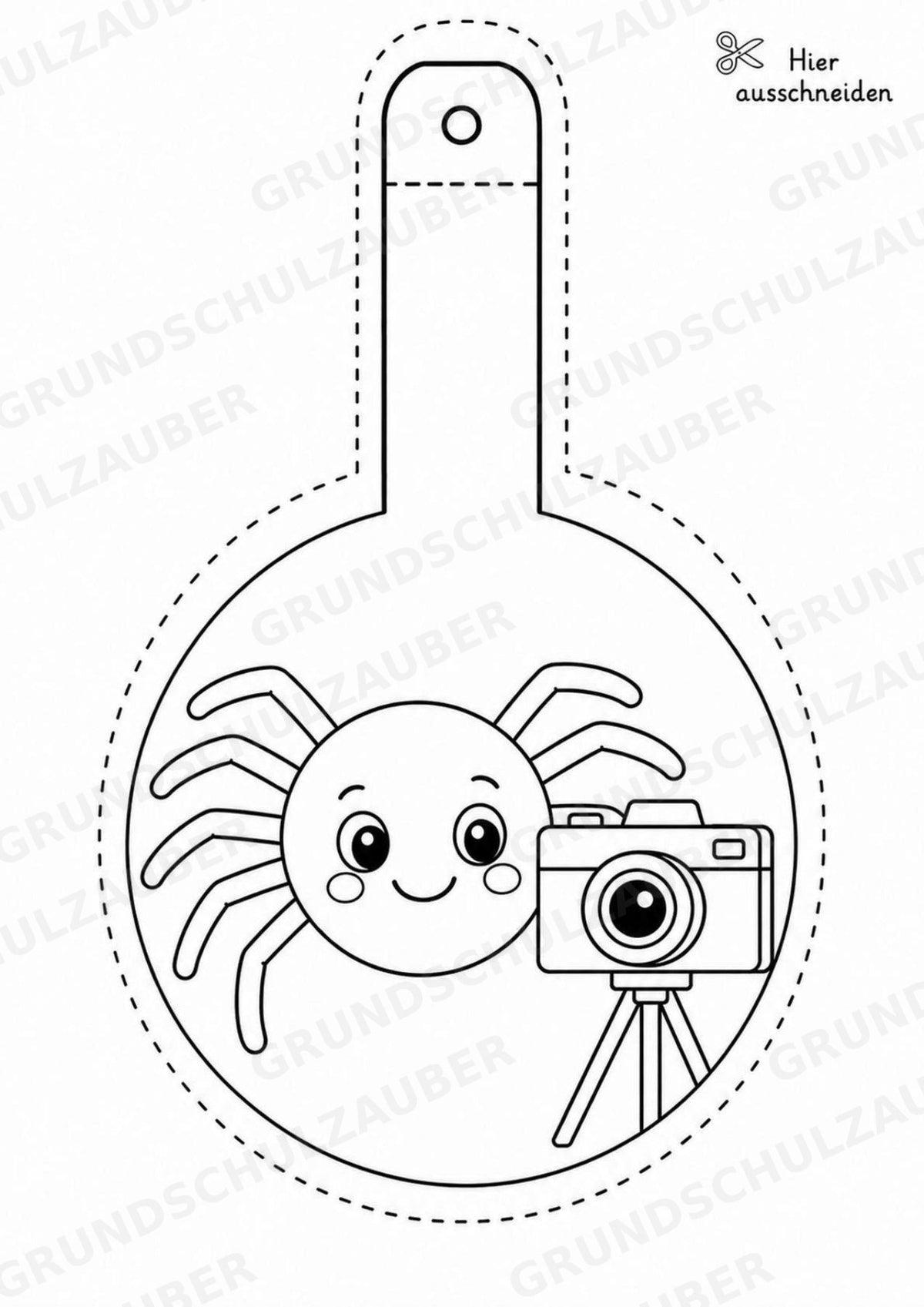 Spinnen – Fensterdeko – Basteln – Ausmalbild – Ausschneiden – 15 Vorlagen – Materialseite 15