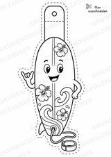 Surfen – Fensterdeko – Basteln – Ausmalbild – Ausschneiden – 15 Vorlagen – Materialseite 6