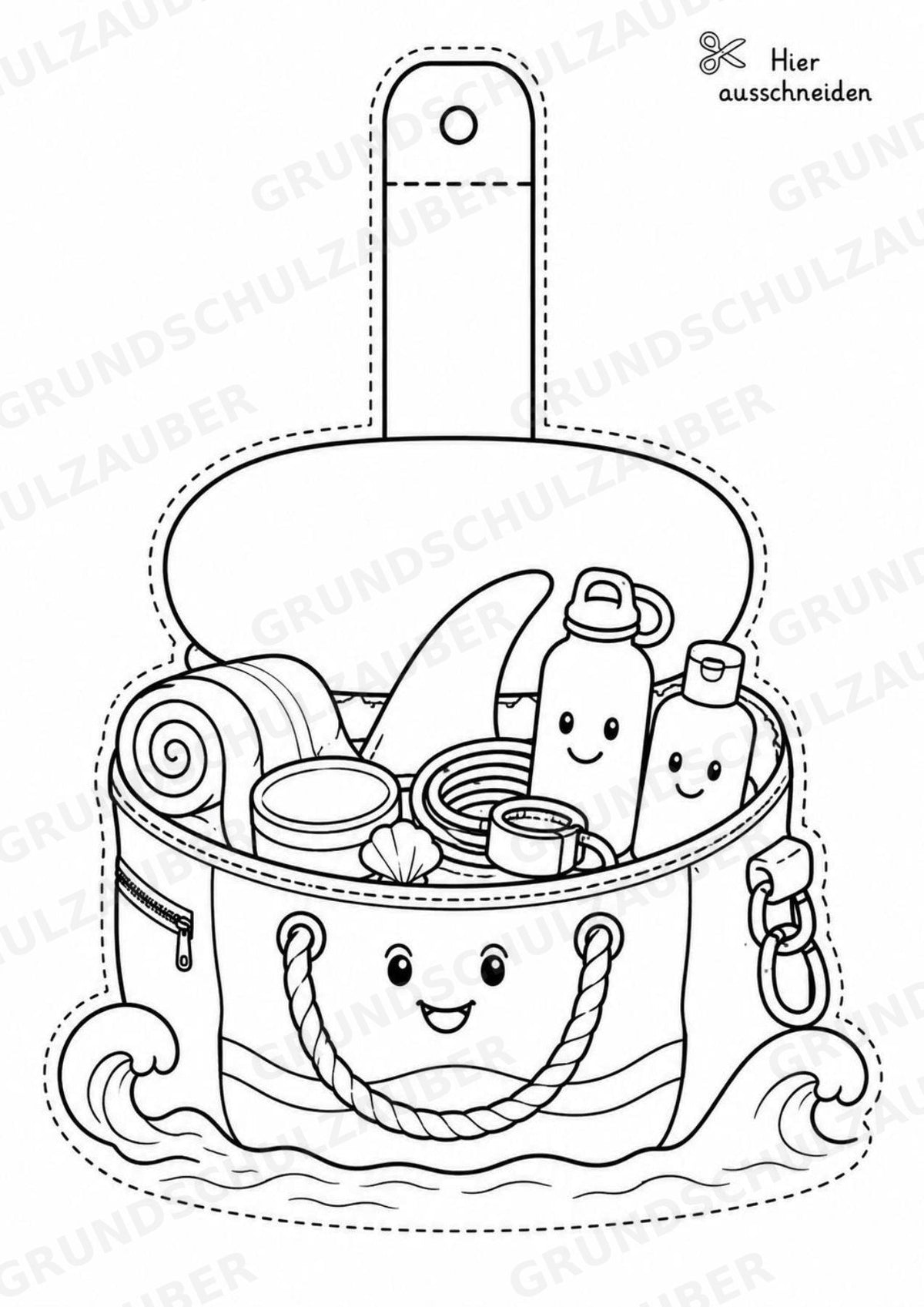 Surfen – Fensterdeko – Basteln – Ausmalbild – Ausschneiden – 15 Vorlagen – Materialseite 7