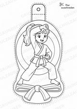 Taekwondo – Fensterdeko – Basteln – Ausmalbild – Ausschneiden – 15 Vorlagen – Materialseite 8