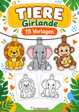 Tiere – Fensterdeko – Basteln – Ausmalbild – Ausschneiden – 15 Vorlagen – Cover