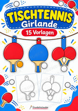 Tischtennis – Fensterdeko – Basteln – Ausmalbild – Ausschneiden – 15 Vorlagen – Cover