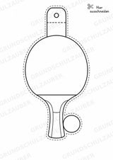 Tischtennis – Fensterdeko – Basteln – Ausmalbild – Ausschneiden – 15 Vorlagen – Materialseite 2
