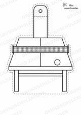 Tischtennis – Fensterdeko – Basteln – Ausmalbild – Ausschneiden – 15 Vorlagen – Materialseite 4
