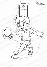 Tischtennis – Fensterdeko – Basteln – Ausmalbild – Ausschneiden – 15 Vorlagen – Materialseite 6