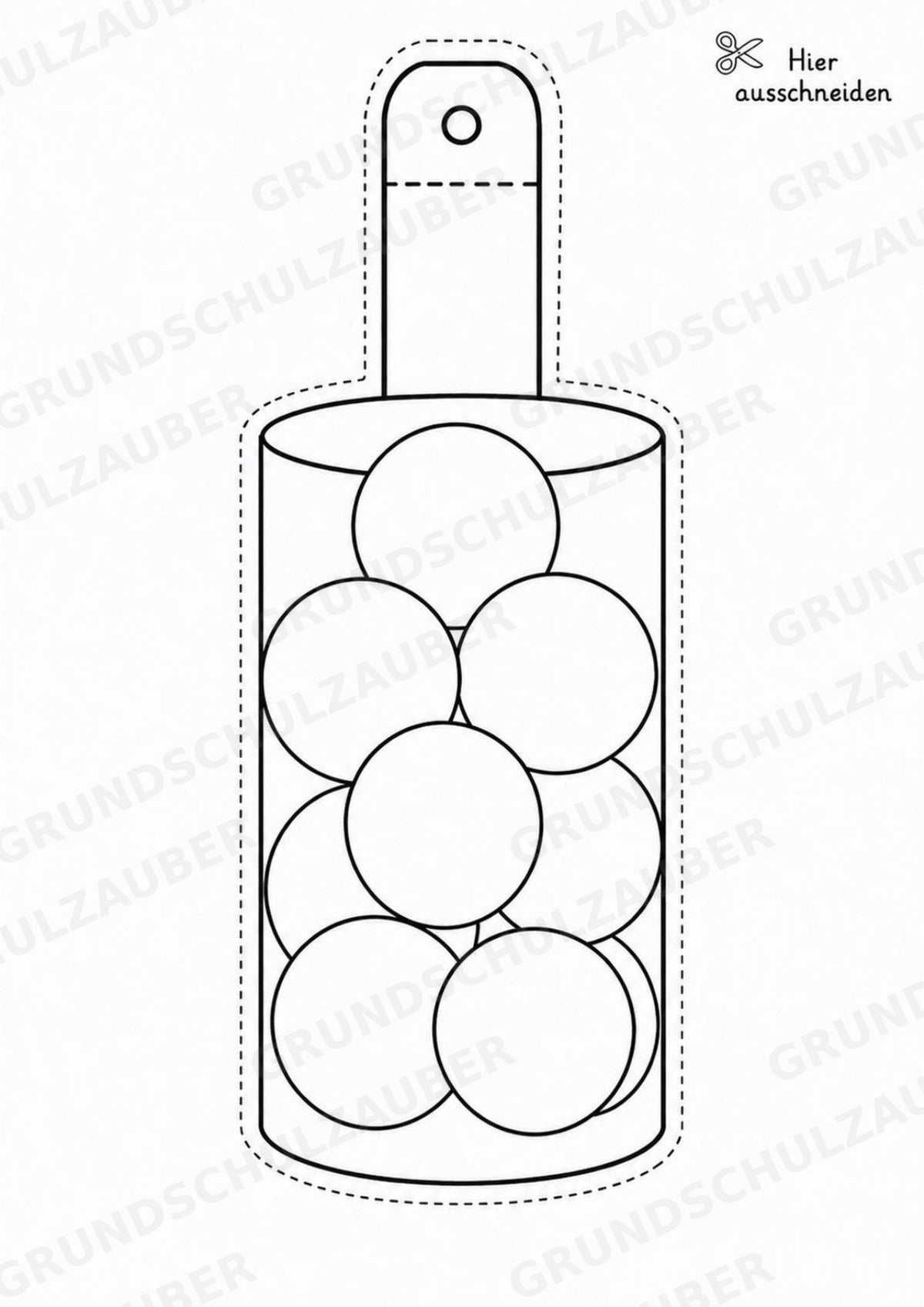 Tischtennis – Fensterdeko – Basteln – Ausmalbild – Ausschneiden – 15 Vorlagen – Materialseite 12