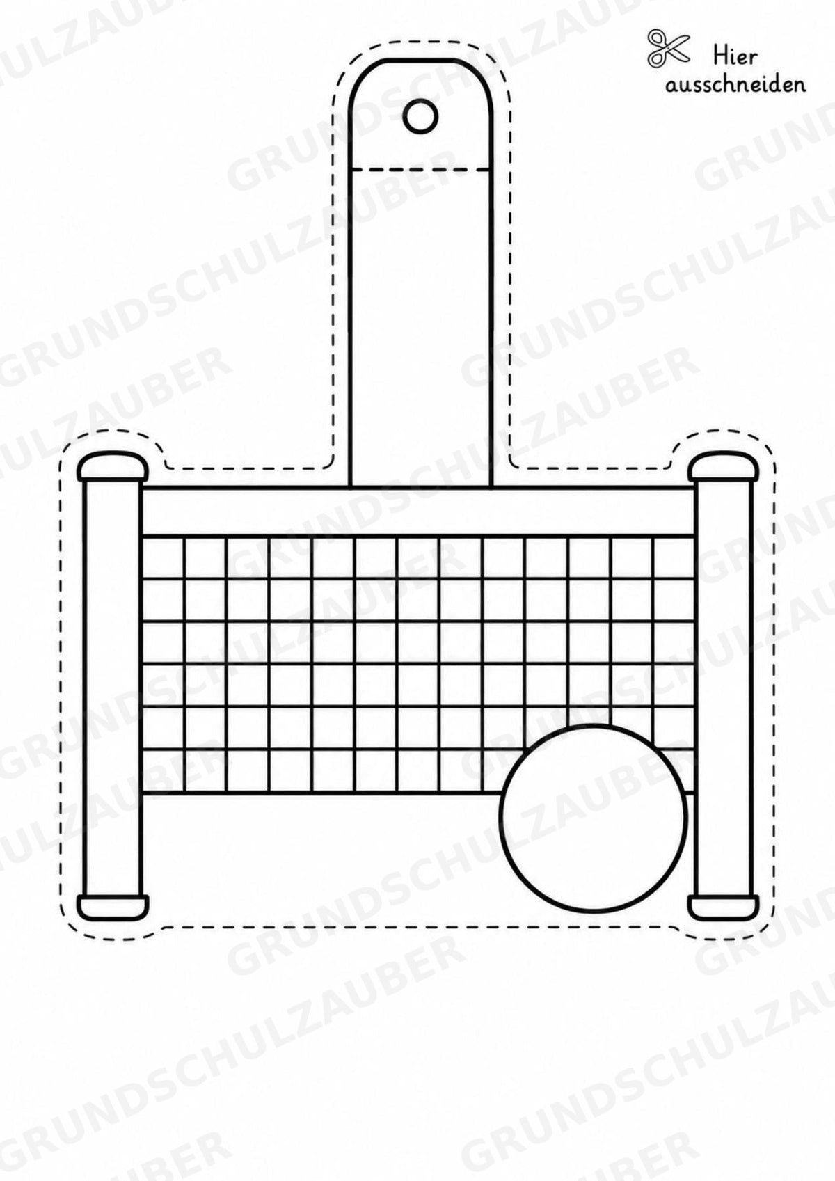Tischtennis – Fensterdeko – Basteln – Ausmalbild – Ausschneiden – 15 Vorlagen – Materialseite 13