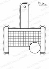 Tischtennis – Fensterdeko – Basteln – Ausmalbild – Ausschneiden – 15 Vorlagen – Materialseite 13