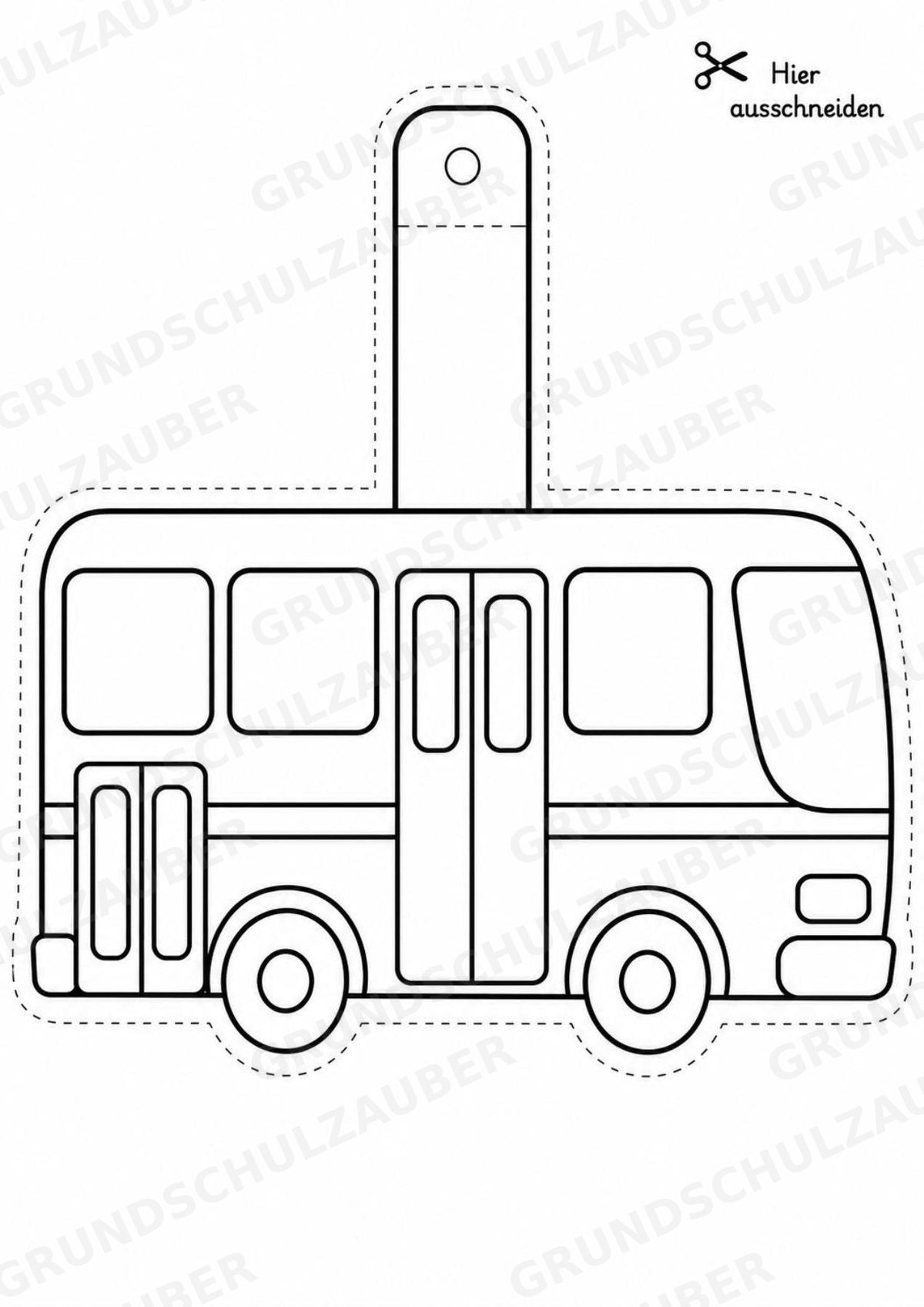 Transportmittel – Fensterdeko – Basteln – Ausmalbild – Ausschneiden – 15 Vorlagen – Materialseite 3