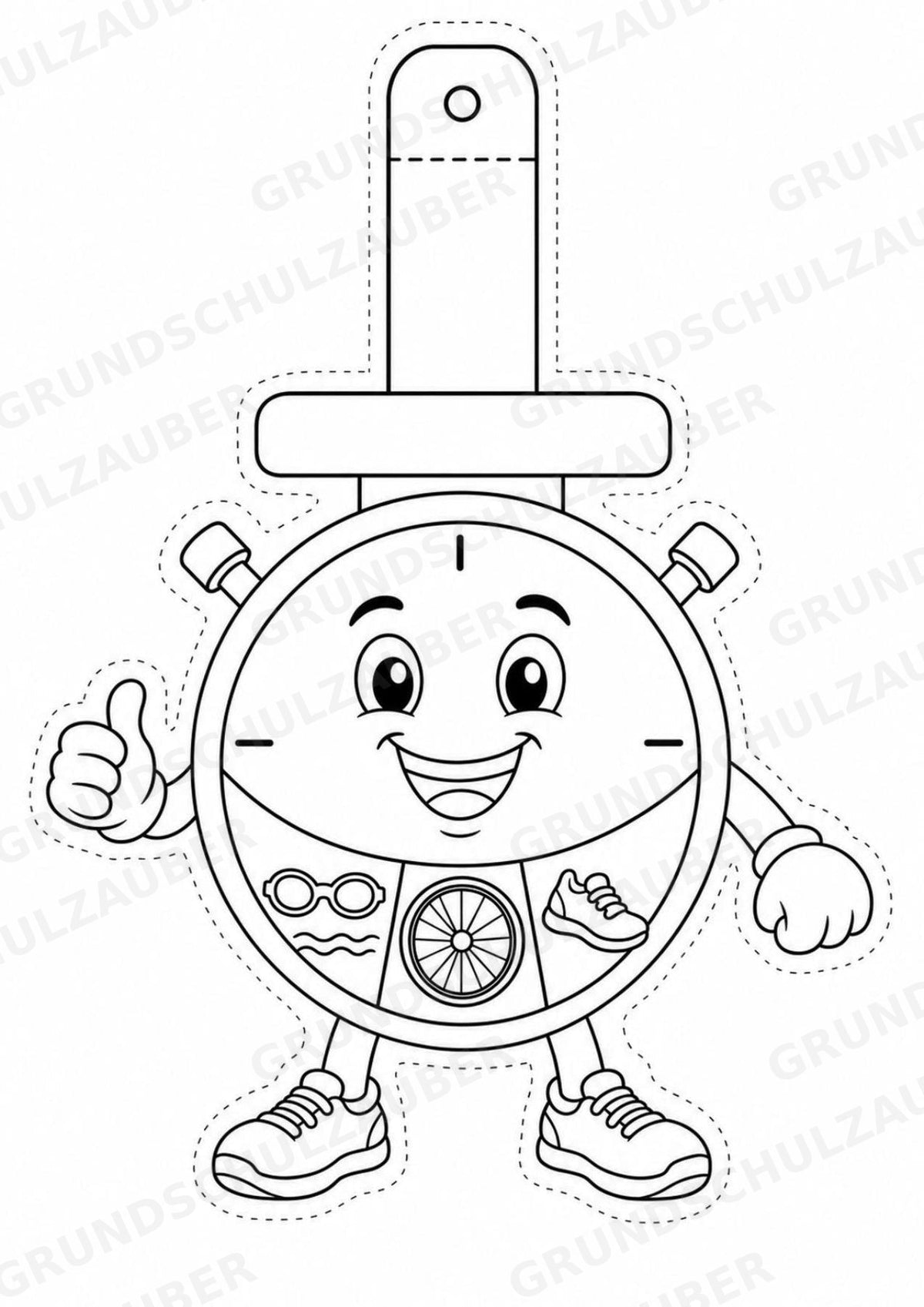 Triathlon – Fensterdeko – Basteln – Ausmalbild – Ausschneiden – 15 Vorlagen – Materialseite 14
