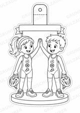 Triathlon – Fensterdeko – Basteln – Ausmalbild – Ausschneiden – 15 Vorlagen – Materialseite 16