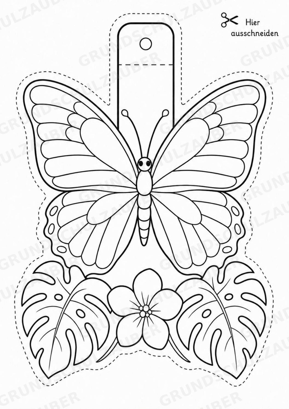 Tropischer Regenwald – Fensterdeko – Basteln – Ausmalbild – Ausschneiden – 15 Vorlagen – Materialseite 9