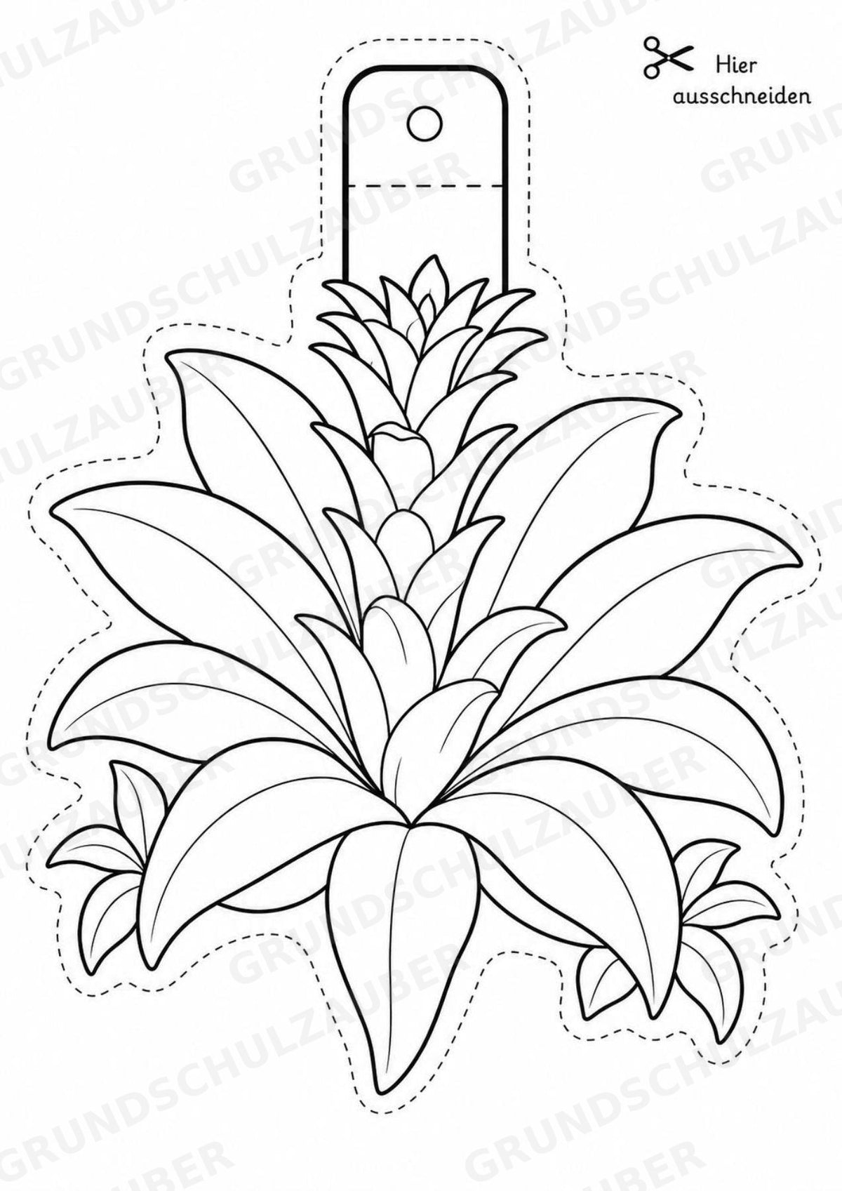 Tropischer Regenwald – Fensterdeko – Basteln – Ausmalbild – Ausschneiden – 15 Vorlagen – Materialseite 10