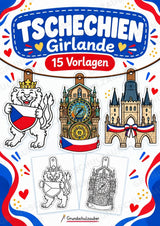 Tschechien – Fensterdeko – Basteln – Ausmalbild – Ausschneiden – 15 Vorlagen – Cover