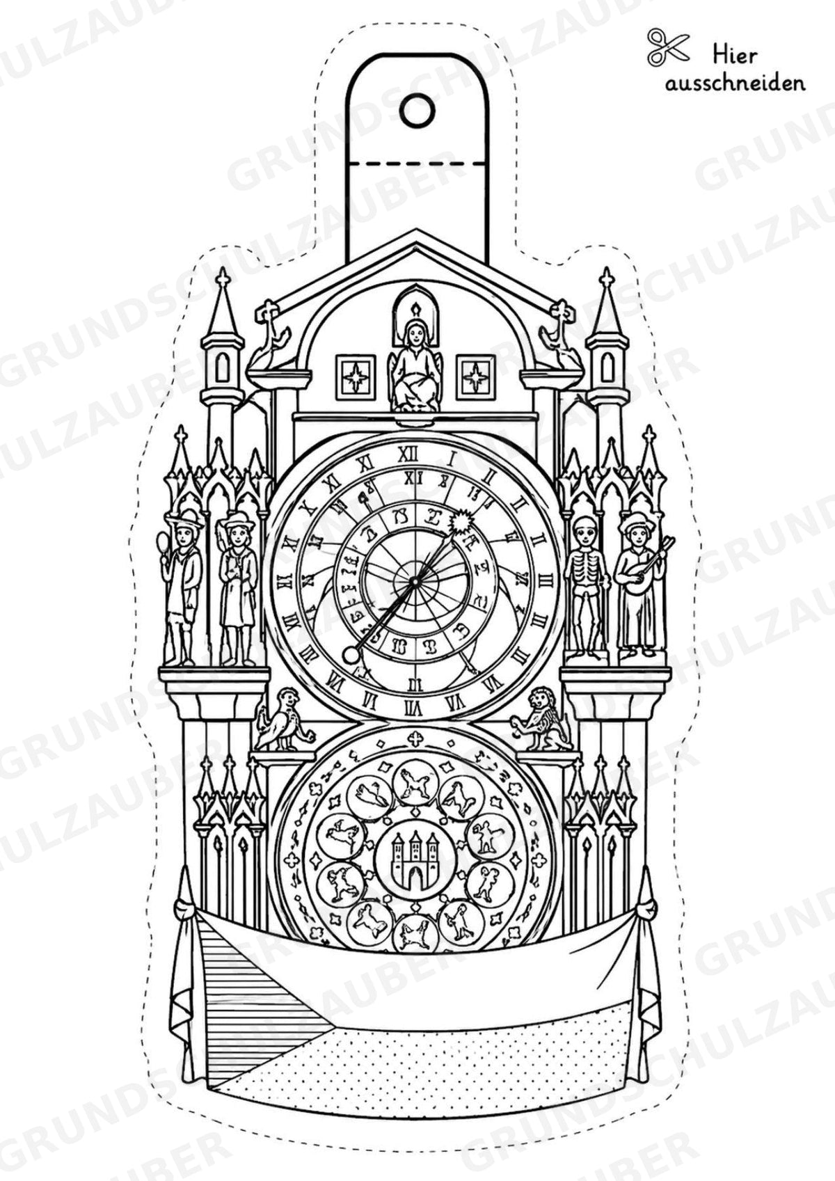 Tschechien – Fensterdeko – Basteln – Ausmalbild – Ausschneiden – 15 Vorlagen – Materialseite 2